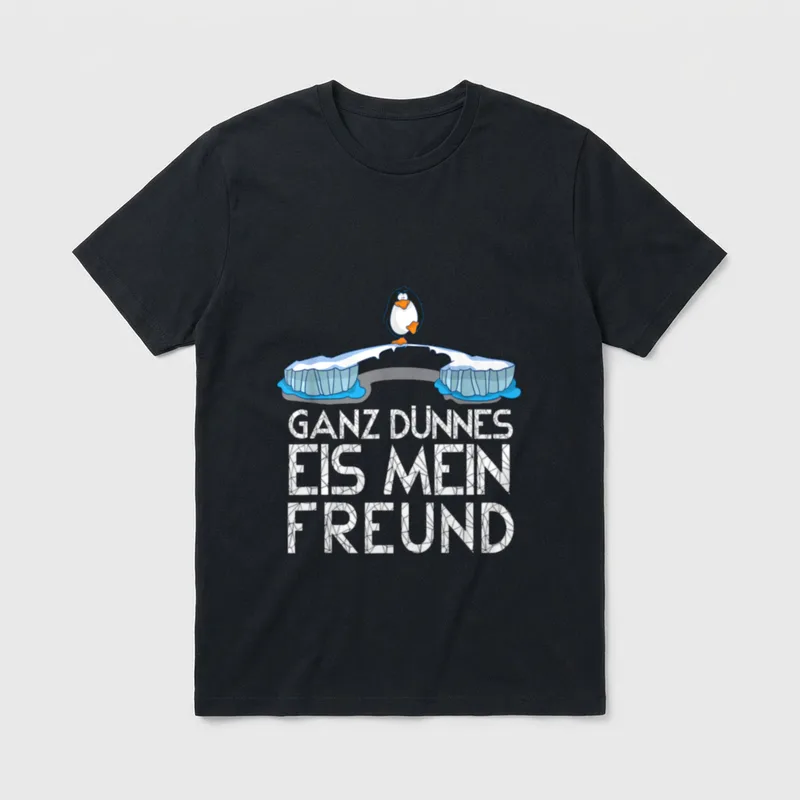 Pinguin sagt ganz dünnes T-Shirt – Klassisches T-Shirt in Schwarz