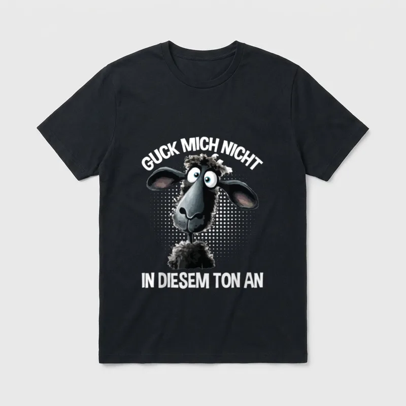 Guck Mich Nicht Faultier, Frosch & Co. T-Shirt – Klassisches T-Shirt in Schwarz
