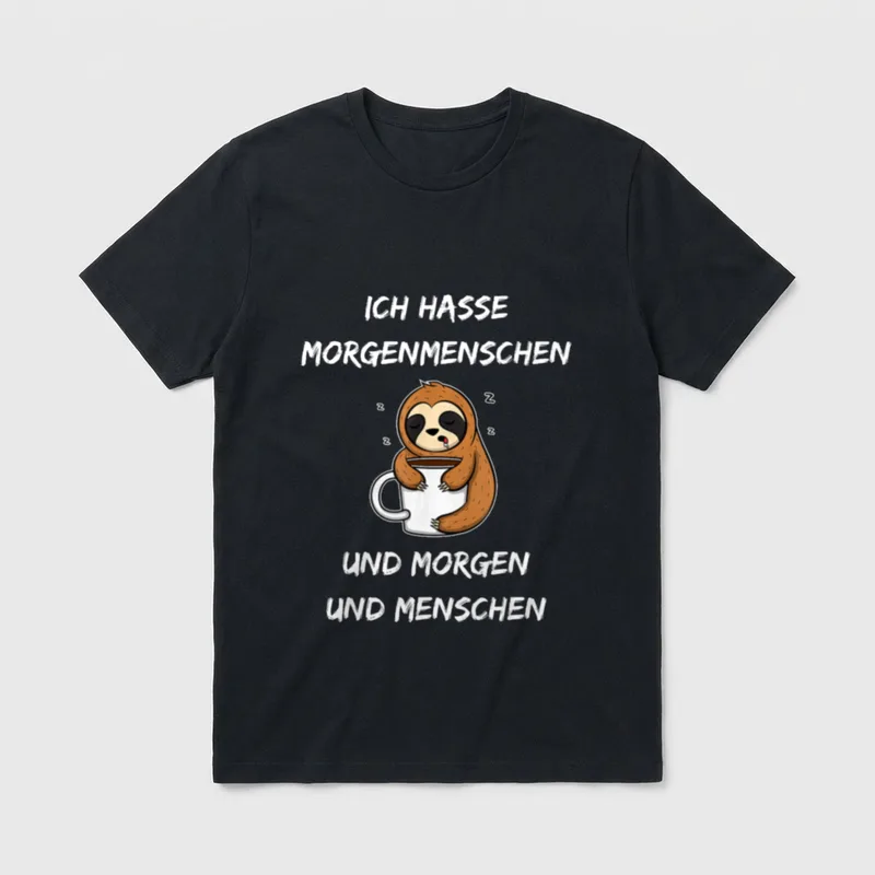 Ich Hasse MorgenMenschschen Morgen T-Shirt – Klassisches T-Shirt in Schwarz