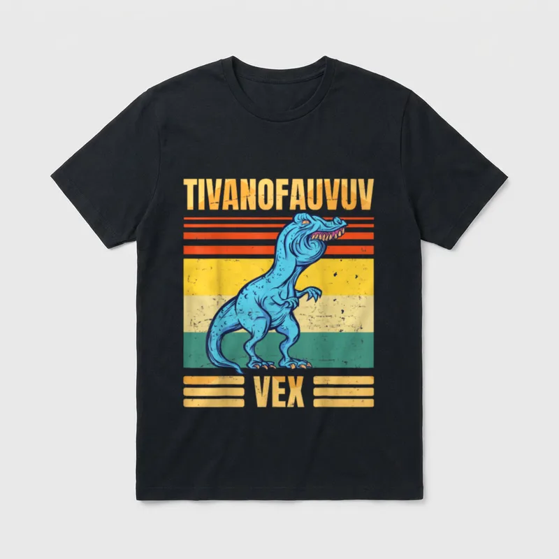 Lustiger T-Rex Dinosaurier Cartoon T-Shirt – Klassisches T-Shirt in Schwarz