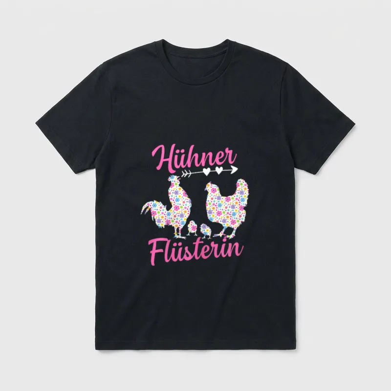 Hühner Flüsterin Spruch lustiges T-Shirt – Klassisches T-Shirt in Schwarz