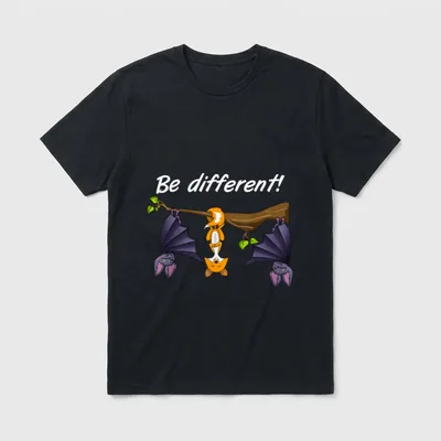 Be Different! Süßer Fun Spruch T-Shirt – Klassisches T-Shirt in Schwarz