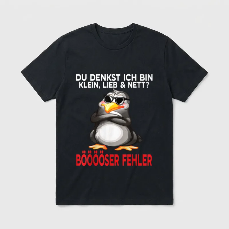 Du Denkst Ich Bin Faultier, Frosch & Co. T-Shirt – Klassisches T-Shirt in Schwarz