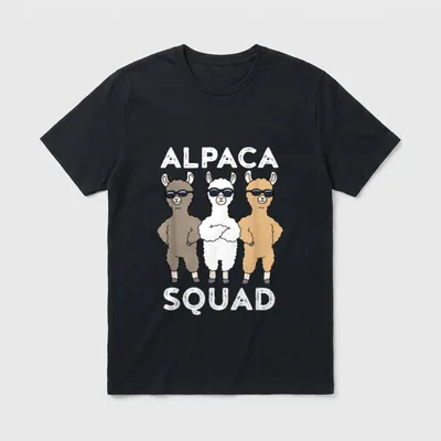 Lustiges Alpaka Alpaca Squad T-Shirt – Klassisches T-Shirt in Schwarz