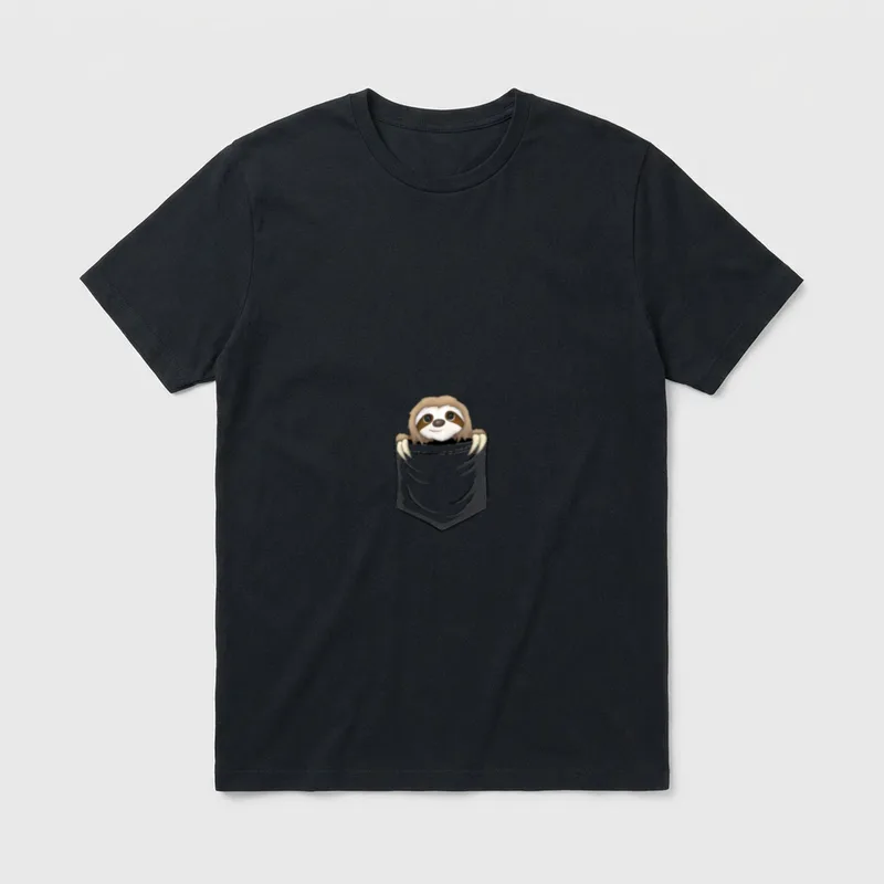 Für Faultier-Fans Lustiges Baby T-Shirt – Klassisches T-Shirt in Schwarz