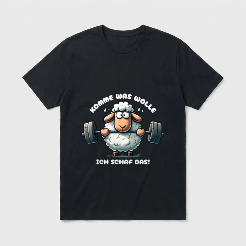 Lustiges Schaf Spaß Humor T-Shirt – Klassisches T-Shirt in Schwarz