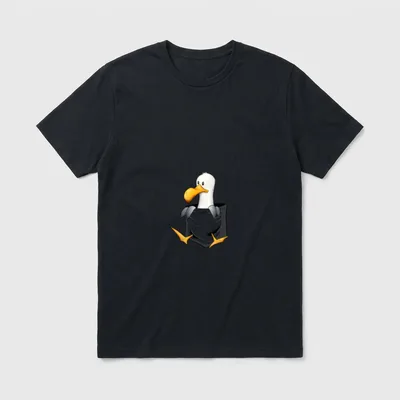 Lustiger Vogel Möwe T-Shirt – Klassisches T-Shirt in Schwarz