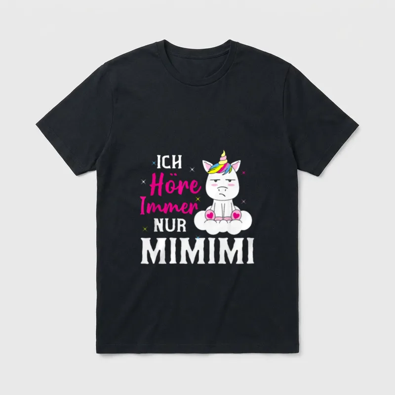 Ich Höre Immer Nur Faultier, Frosch & Co. T-Shirt – Klassisches T-Shirt in Schwarz