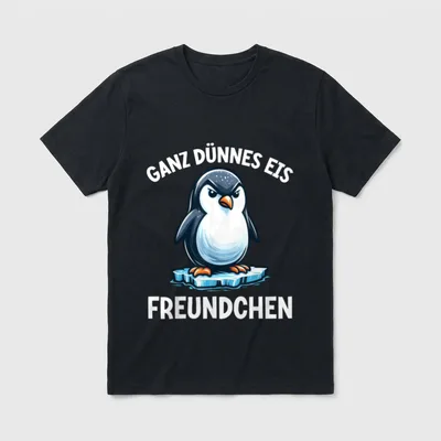 Ganz dünnes EIS Freundchen T-Shirt – Klassisches T-Shirt in Schwarz