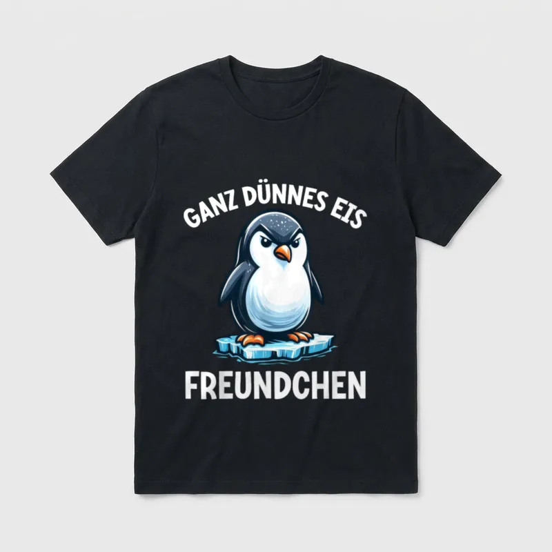 Ganz dünnes EIS Freundchen T-Shirt – Klassisches T-Shirt in Schwarz