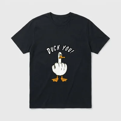 Duck... You! Lustige Ente T-Shirt – Klassisches T-Shirt in Schwarz