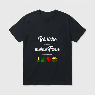 Lustiges Schafkopf Kartenspiel Bayrisches T-Shirt – Klassisches T-Shirt in Schwarz
