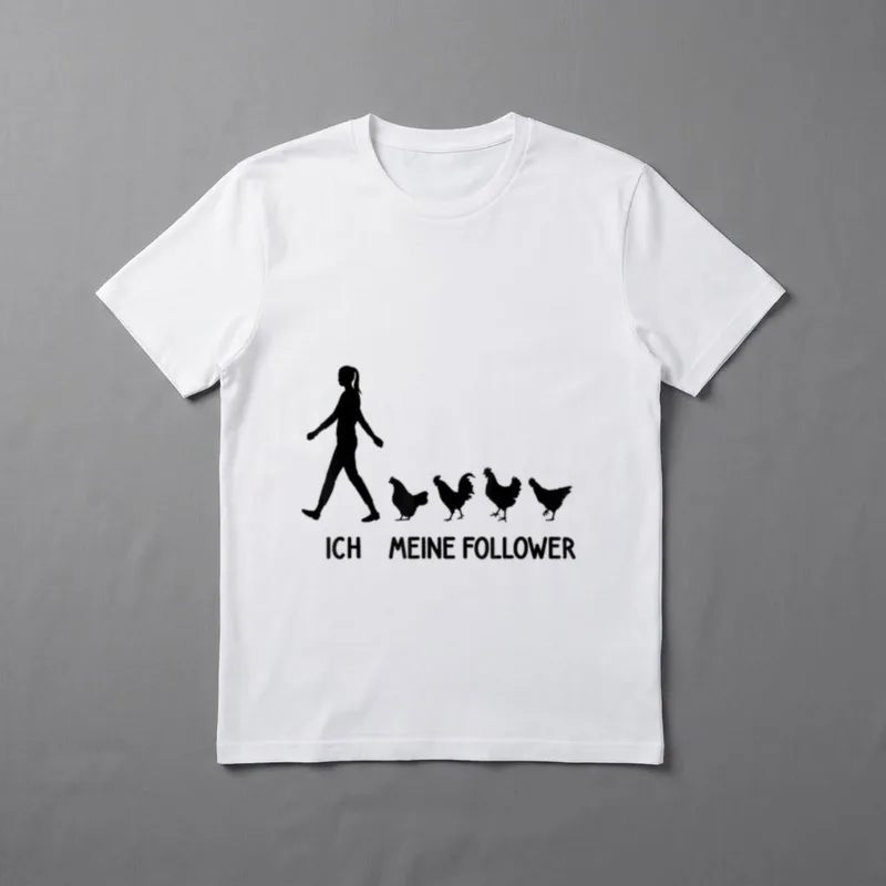 Ich Meine Follower Hühner T-Shirt – Klassisches T-Shirt in Schwarz