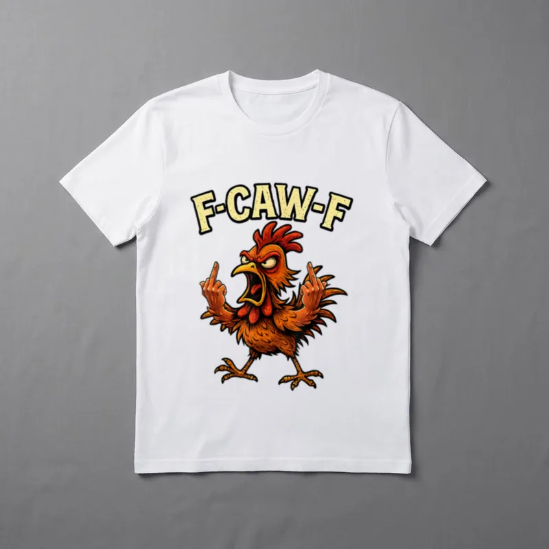 F-Caw-F Hahn-Meme FCAWF Lustiges T-Shirt – Klassisches T-Shirt in Schwarz