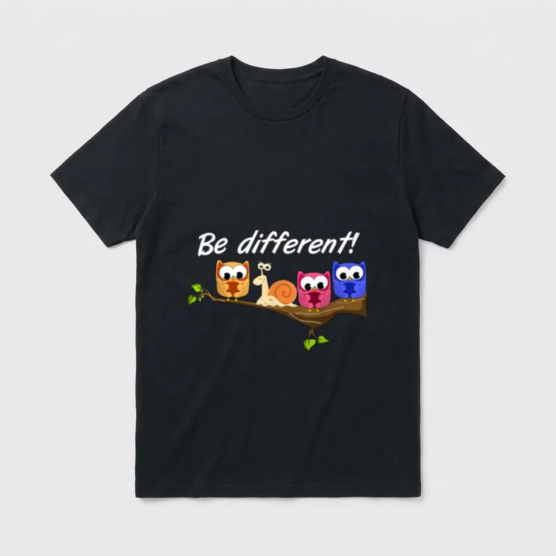 Be Different! Süßer Fun Faultier, Frosch & Co. T-Shirt – Klassisches T-Shirt in Schwarz