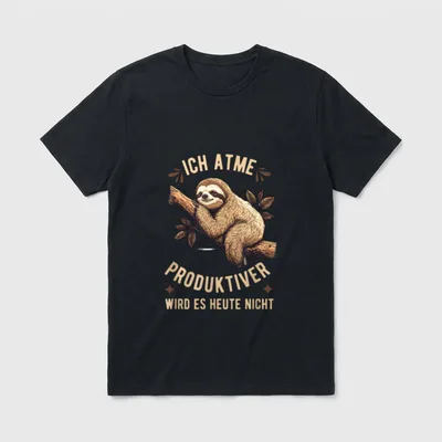 Ich Atme Produktiver Wird Es T-Shirt – Klassisches T-Shirt in Schwarz