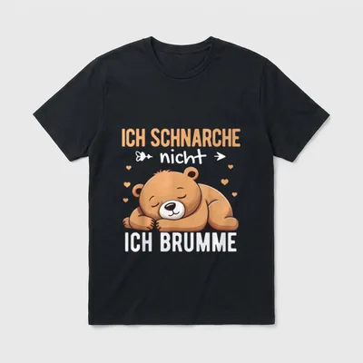 Ich Schnarche Nicht Ich T-Shirt – Klassisches T-Shirt in Schwarz