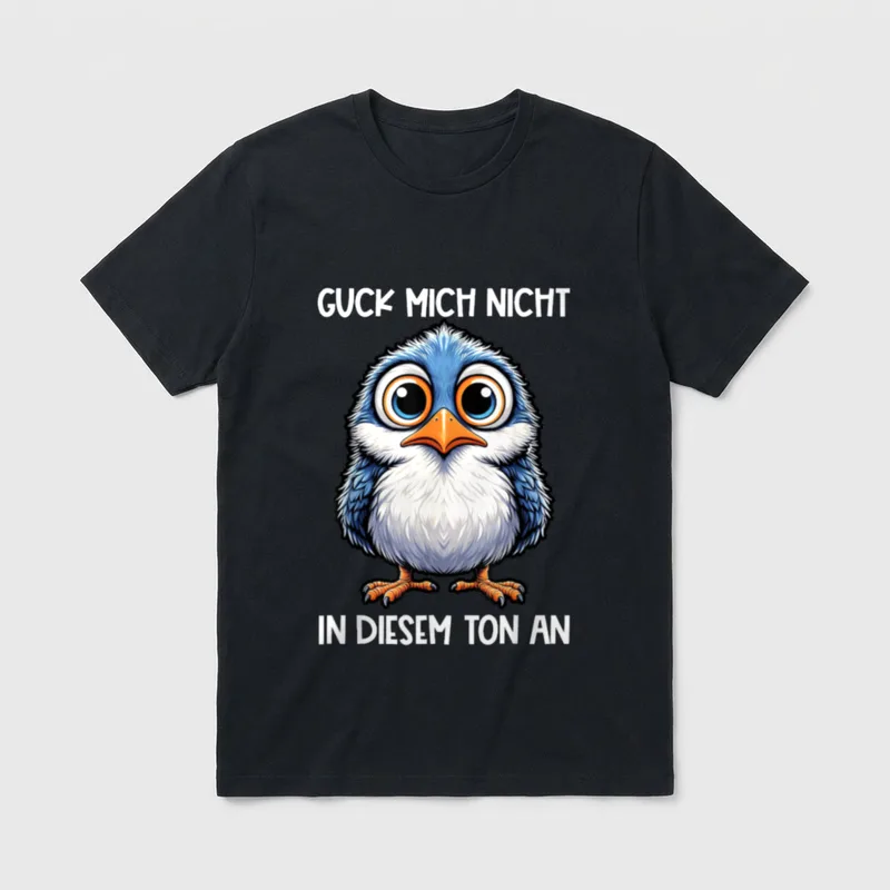 Lustiger Vogel Spruch T-Shirt – Klassisches T-Shirt in Schwarz