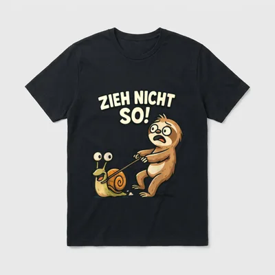 Faultier Humor Spruch Zieh Nicht T-Shirt – Klassisches T-Shirt in Schwarz