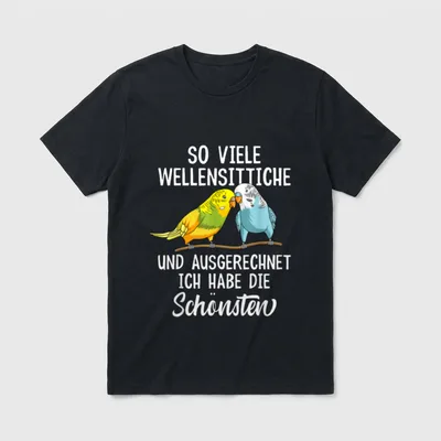 Wellensittich Besitzer T-Shirt – Klassisches T-Shirt in Schwarz