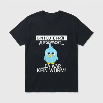 Früher Vogel Sarkasmus Morgenmuffel T-Shirt – Klassisches T-Shirt in Schwarz