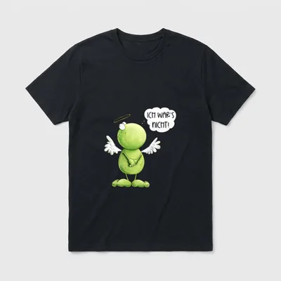 Lustiger Frosch Engel Unschuldig T-Shirt – Klassisches T-Shirt in Schwarz