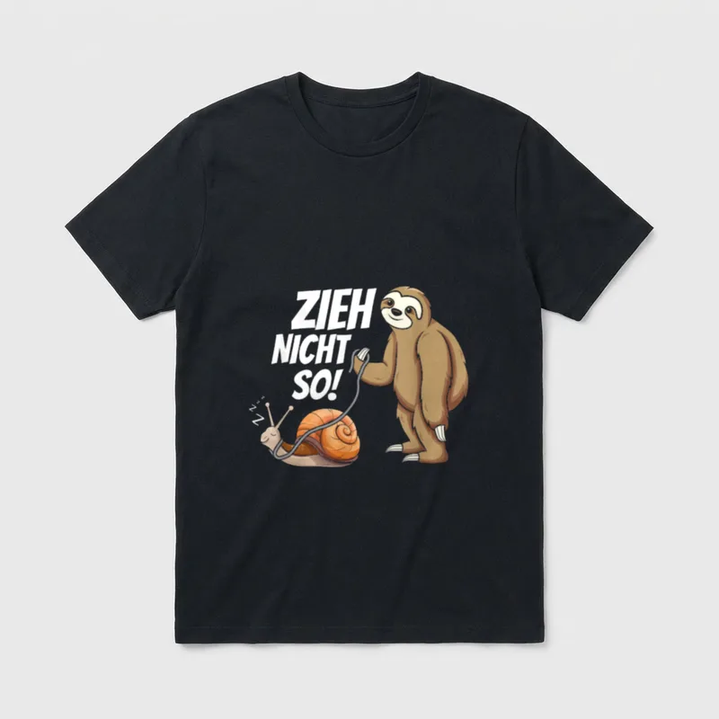 Zieh Nicht So Faultier T-Shirt – Klassisches T-Shirt in Schwarz