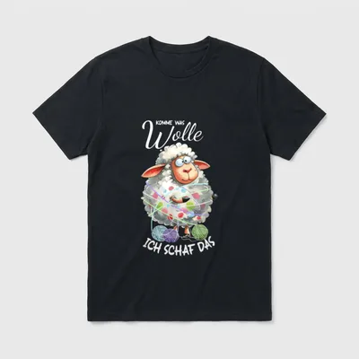 Komme was Wolle ich T-Shirt – Klassisches T-Shirt in Schwarz