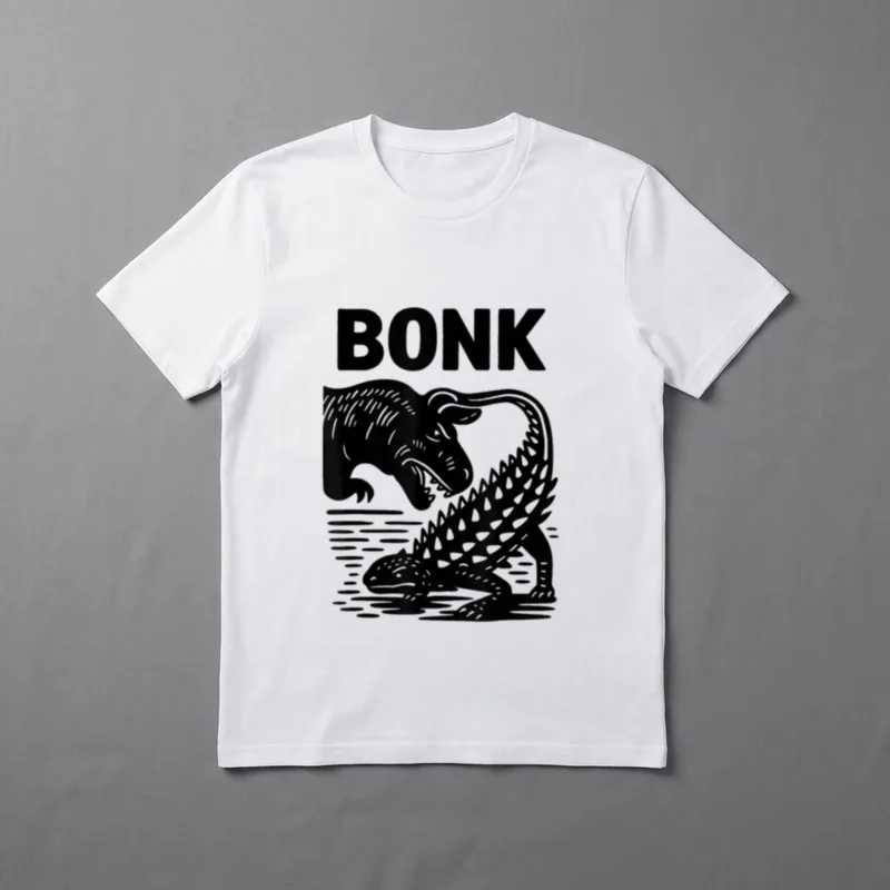 Lustiger Bonk Dinosaurier prähistorischer T-Shirt – Klassisches T-Shirt in Schwarz