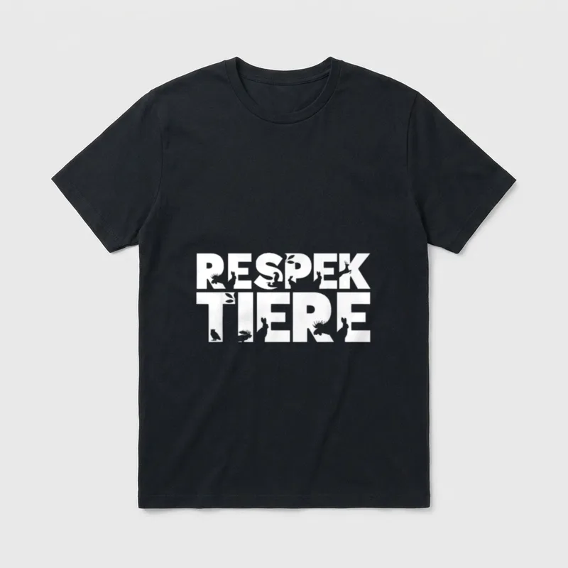 Respekt Tiere Tierschutz vegan T-Shirt – Klassisches T-Shirt in Schwarz