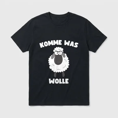 Lustiges mit einem Schaf T-Shirt – Klassisches T-Shirt in Schwarz