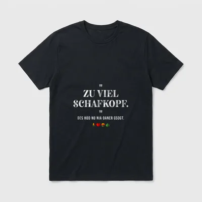 Lustiges Schafkopfer Schafkopf T-Shirt – Klassisches T-Shirt in Schwarz