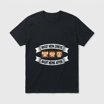 Nicht Mein Zirkus Nicht Faultier, Frosch & Co. T-Shirt – Klassisches T-Shirt in Schwarz