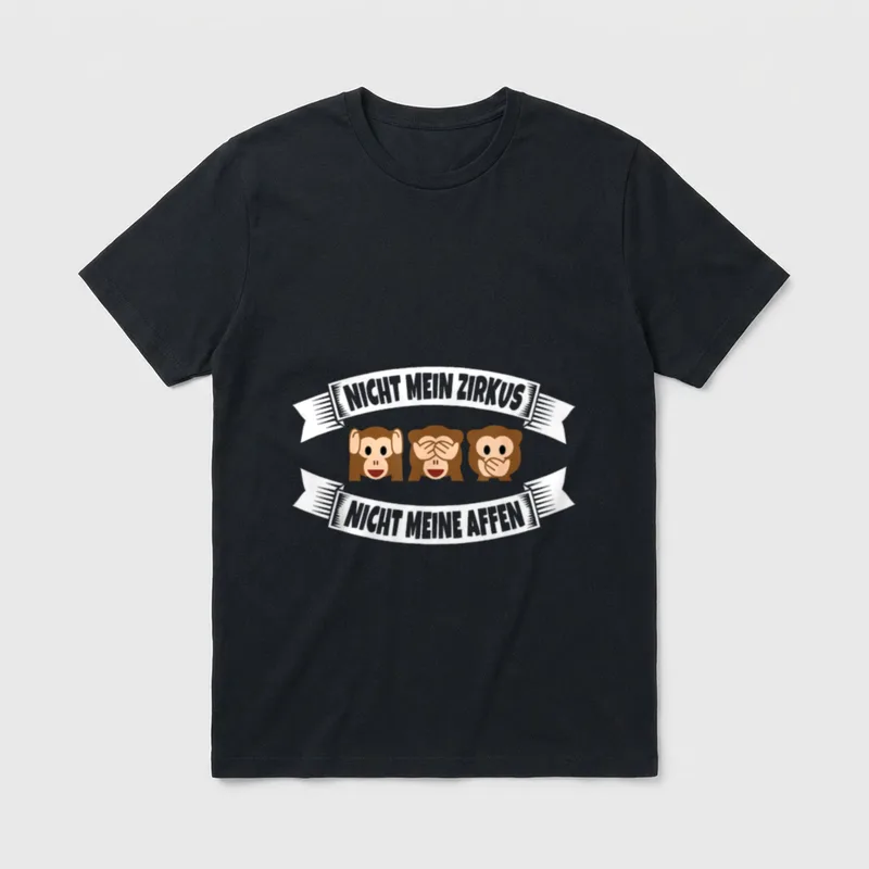 Nicht Mein Zirkus Nicht Faultier, Frosch & Co. T-Shirt – Klassisches T-Shirt in Schwarz