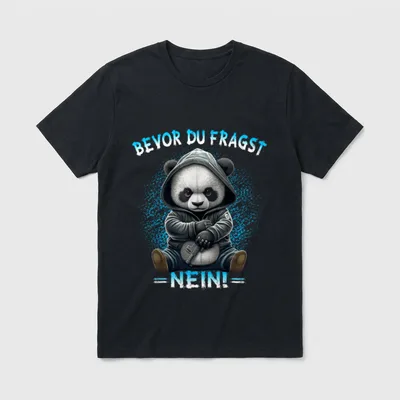 Sarkasmus Panda T-Shirt – Klassisches T-Shirt in Schwarz