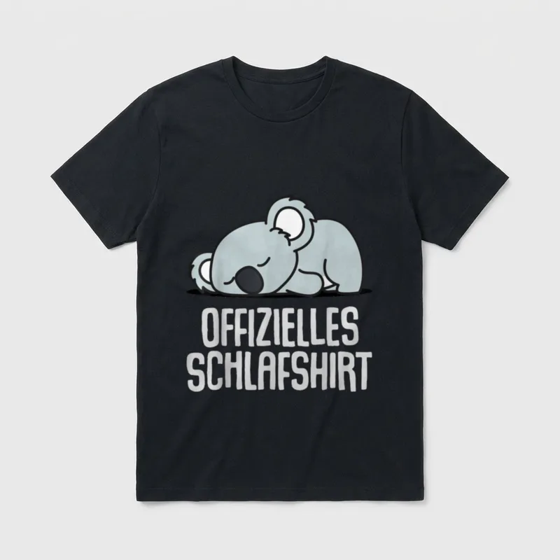 Offizielles Schlafshirt Koala Bär T-Shirt – Klassisches T-Shirt in Schwarz