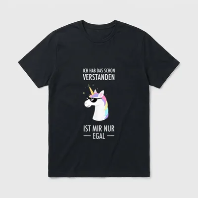 Unbekümmert Humor T-Shirt – Klassisches T-Shirt in Schwarz