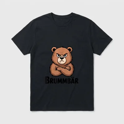 Brummbär Lustiger Mürrischer Bär T-Shirt – Klassisches T-Shirt in Schwarz