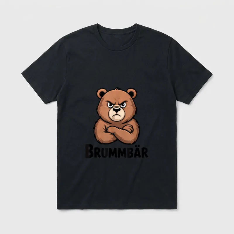Brummbär Lustiger Mürrischer Bär T-Shirt – Klassisches T-Shirt in Schwarz