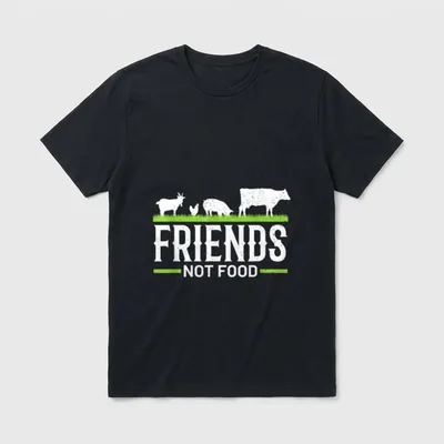 Friends Vegan Tierschutz Tierliebhaber T-Shirt – Klassisches T-Shirt in Schwarz