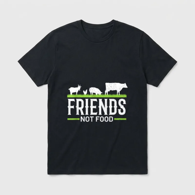 Friends Vegan Tierschutz Tierliebhaber T-Shirt – Klassisches T-Shirt in Schwarz
