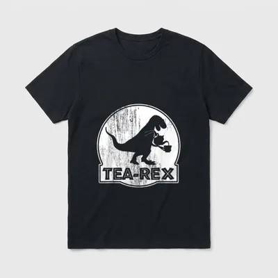 lustiger Dinosaurier Tyrannosaurus Tea T-Shirt – Klassisches T-Shirt in Schwarz