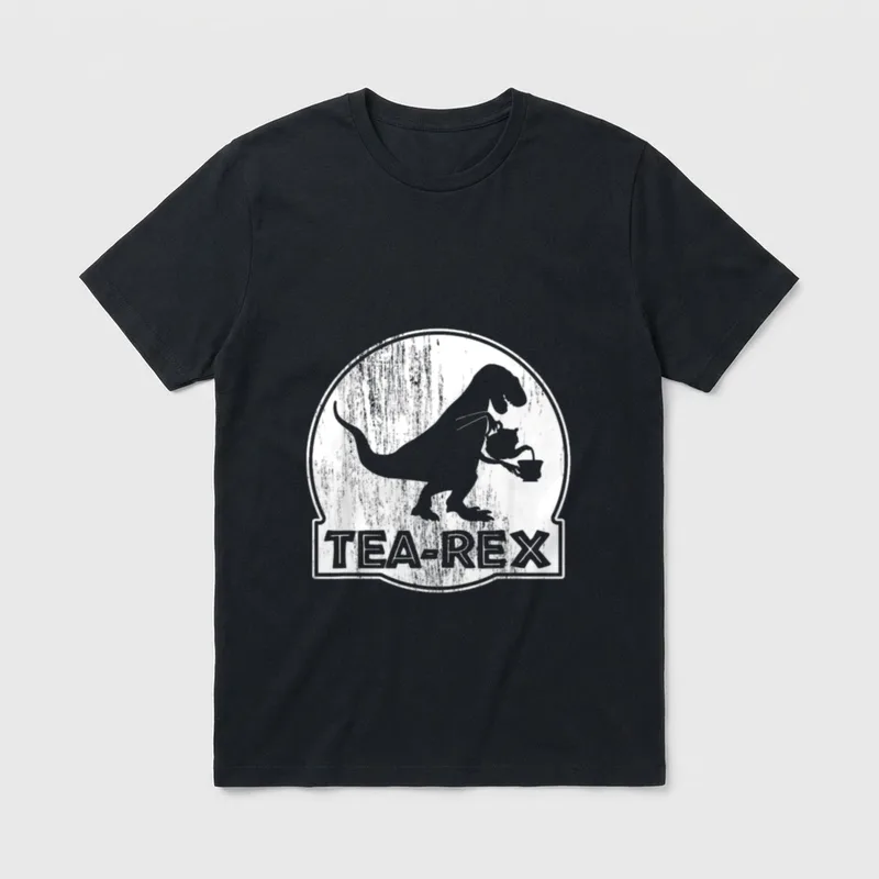 lustiger Dinosaurier Tyrannosaurus Tea T-Shirt – Klassisches T-Shirt in Schwarz
