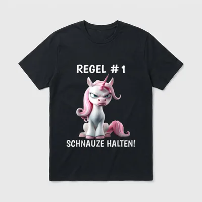 Regel #1 Schnauze halten lustiges T-Shirt – Klassisches T-Shirt in Schwarz