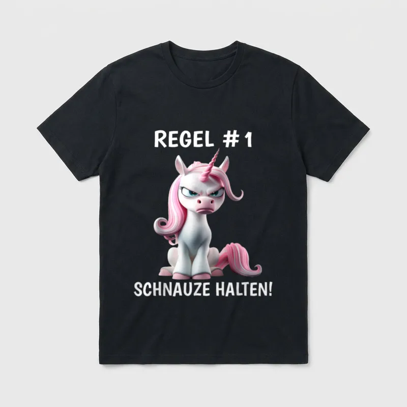 Regel #1 Schnauze halten lustiges T-Shirt – Klassisches T-Shirt in Schwarz