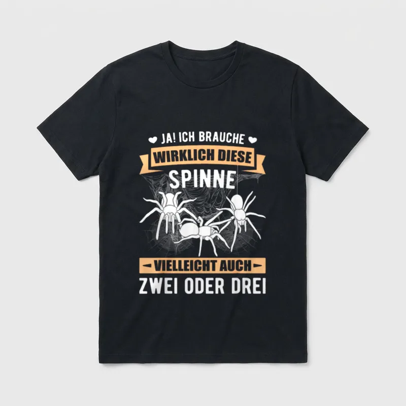 Spinnen Sprüche Frauen Männer T-Shirt – Klassisches T-Shirt in Schwarz