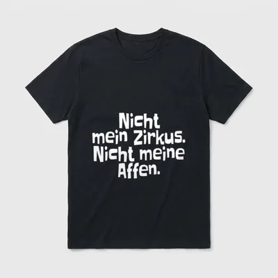 Nicht mein Zirkus T-Shirt – Klassisches T-Shirt in Schwarz