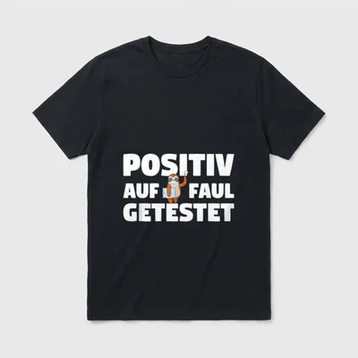 Positiv auf faul getestet T-Shirt – Klassisches T-Shirt in Schwarz