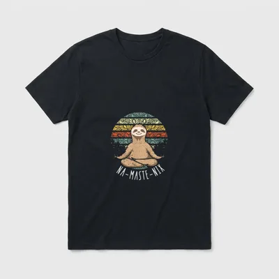 Lustige Faultier Sprüche Na-Maste-Nix T-Shirt – Klassisches T-Shirt in Schwarz