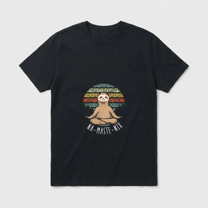 Lustige Faultier Sprüche Na-Maste-Nix T-Shirt – Klassisches T-Shirt in Schwarz
